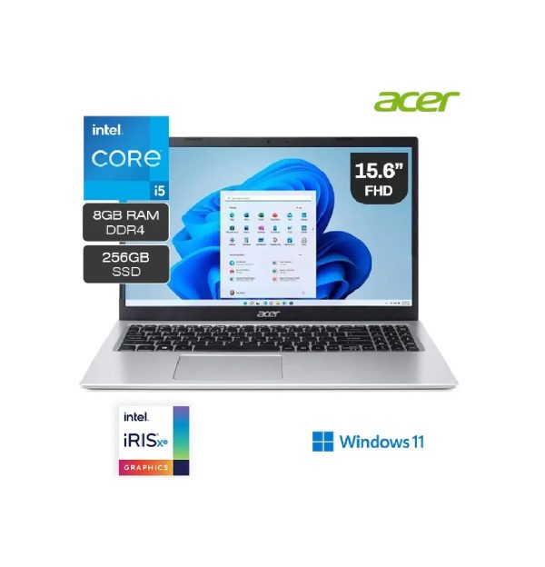 ACER ASPIRE 3 CORE I5-1135G7 4.2GHZ RAM 8GB DDR4 SSD 256GB  PANTALLA 15.6