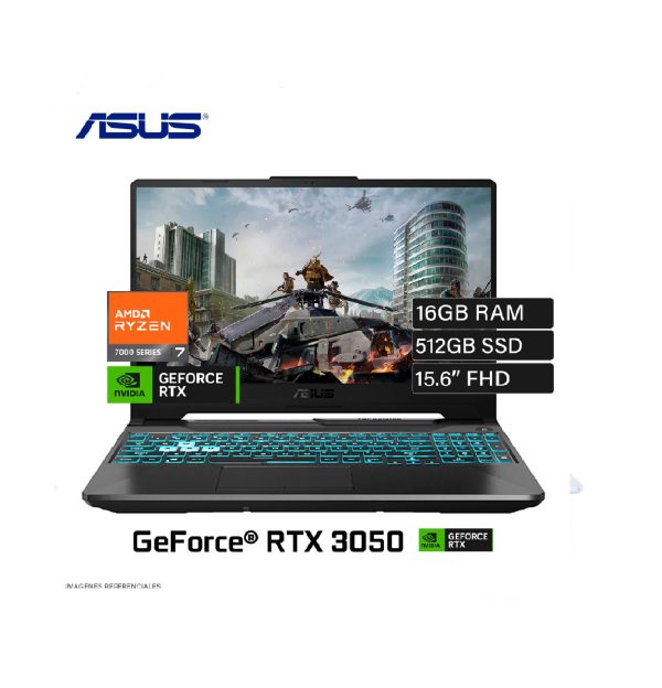 Asus Tuf Ryzen 7-7445HS, Ram 16GB, Ssd 512GB, RTX 3050  15.6" FHD