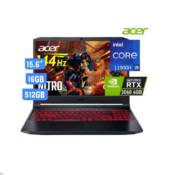 ACER NITRO 5 Core I9-11900H 2.5GHZ, 16GB, 512GB SSD, RTX 3060 6GB, 15.6 FHD 144HZ