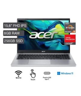 ACER ASPIRE 3 AMD RYZEN 5 7520U / 8GB RAM / 256GB SSD / 15.6″FHD (1920X1080) / TOUCHSCREEN / AMD RADEON GRAPHICS