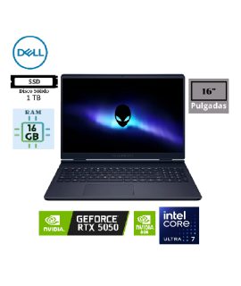 (C) DELL ALIENWARE CORE 7 240H 16GB RAM 1TB SSD NVIDIA RTX 5050 GRAPHICS 8GB WINDOWS 11 16” (2560 x 1600) 120HZ