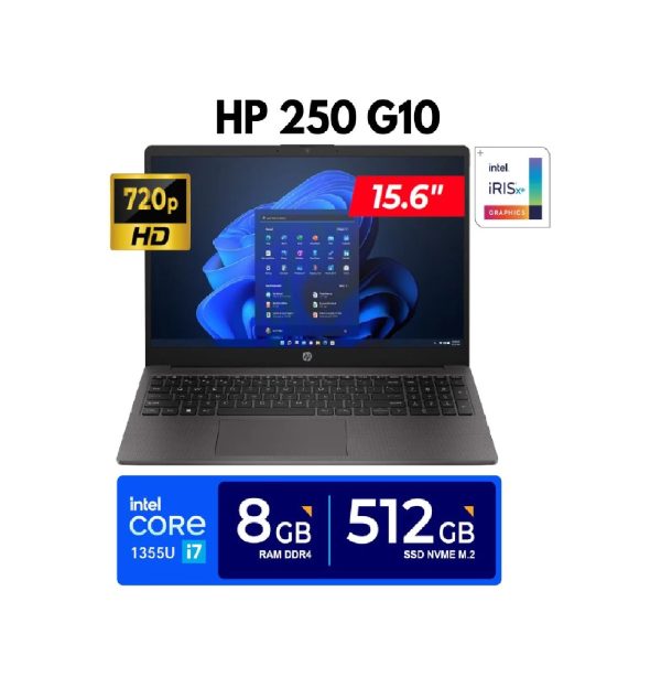 HP 250 G10, Core i7 1355U Max 5.00GHz, 8GB DDR4-3200 15.6" LCD LED SVA HD