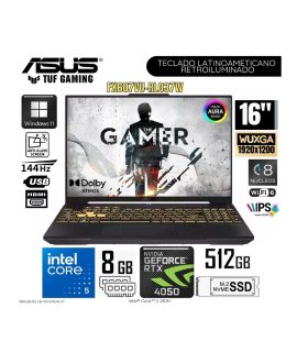 Asus Tuf F16 Core 5-210H 8GB RAM 512GB SSD 16" WUXGA RTX4050-6GB WIN11