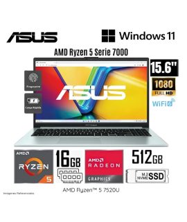 ASUS E1504FA, 15.6" FHD LED IPS, AMD Ryzen 5 7520U 2.8/4.3GHz, 16GB LPDDR5