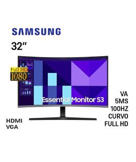 (S) SAMSUNG ESSENTIAL S3 32 PULG CURVO 100HZ FULL HD