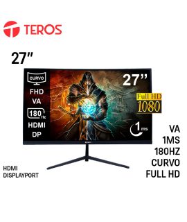 (S) TEROS TE-2787G 27 PULG VA 180HZ CURVO 1MS FULL HD