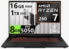 ASUS TUF GAMING A18 FA808UH-RS74 AMD RYZEN 7 260