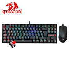 KIT COMBO REDRAGON ESSENTIALS S145-SP TECLADO+ MOUSE KUMARA- M724 BLACK