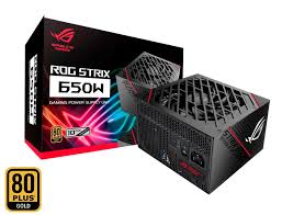 (A)FUENTE DE PODER ASUS 650W ATX, GOLD 80 PLUS, ROG STRIX 650G MODULAR, COLOR NEGRO (90YE00A1-B0AA00)