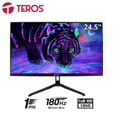 MONITOR PLANO GAMING TEROS TE-2475G, 24.5" FHD VA, 180HZ, 1MS, HDMI, DP, AUDIO, USB