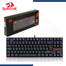TECLADO MECANICO RED DRAGON KUMARA BLACK (RAINBOW) SP SWITCH RED OUTEMU RED, (K552-KR-SP WHITE) BLANCO