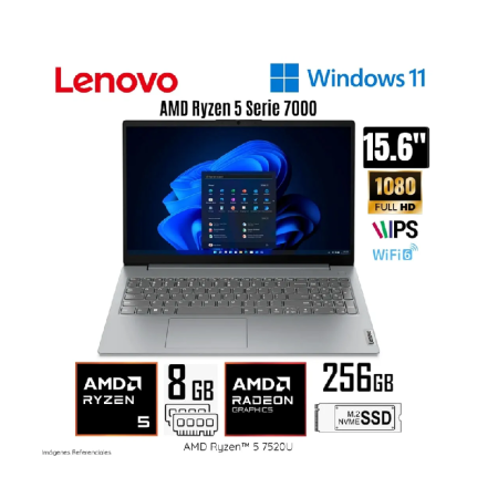 (C)LENOVO IDEAPAD AMD RYZEN 5 7520U 256GB SSD 8GB DDR5 15.6 FHD WIN 11 COLOR ABYSS BLUE