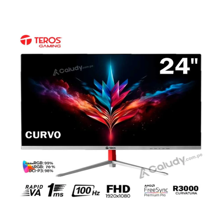 TEROS TE-2402S CURVO 100Hz 1ms Full HD VA HDMI VGA FREESYNC