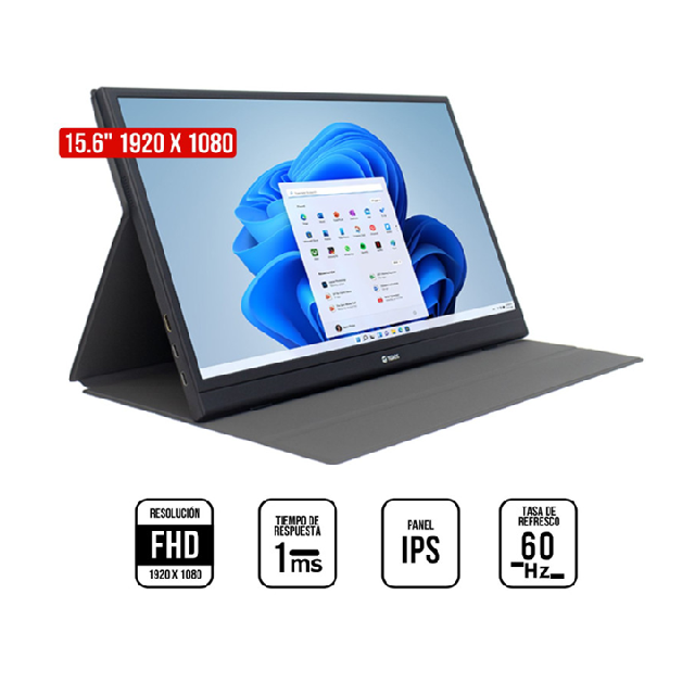 TEROS TE-1501S, 15.6" FHD IPS, MINI HDMI, USB-C, AUDIO OUT, PARLANTES ESTÉREO