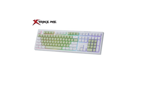 TECLADO CON CABLE XTRIKE ME MOD. KB512 B (Teclado Membrana, sensación mecánica, switches silenciosos, iluminación Rainbow, teclas multimedia, vida útil 10 millones de clics, conexión USB