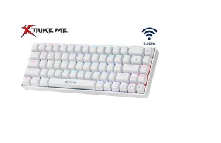 TECLADO INALAMBRICO XTRIKE ME MOD. GK 994W WH (Teclado Mecánico, formato Full-Size (104 teclas), switches Azules (Blue), conexión USB cableado (1.5m), iluminación Rainbow (16 efectos), Anti- ghosting de 25 teclas, vida útil 50 millones de clics)