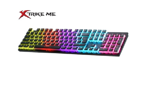 TECLADO MEC XTRIKE GK-915 (Teclado Gaming cableado, tipo Mecánico (Switch Blue), 104 teclas (Tamaño completo), iluminación Rainbow, vida útil 50 millones de pulsaciones, fuerza de operación 60 ± 10 g, cable 1.5m, conexión USB 2.0)