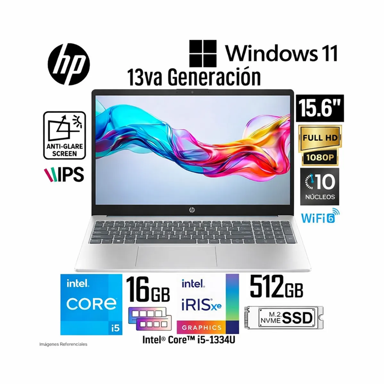 Laptop HP fd0254la 15.6 FHD i5 13VA 16GB 512SSD W11