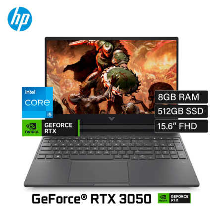 Laptop HP Victus 15-FA2013DX Intel Core i5 13420H Ram 8GB Disco 512GB Video Nvidia RTX 3050 6GB 15.6" FHD Windows 11